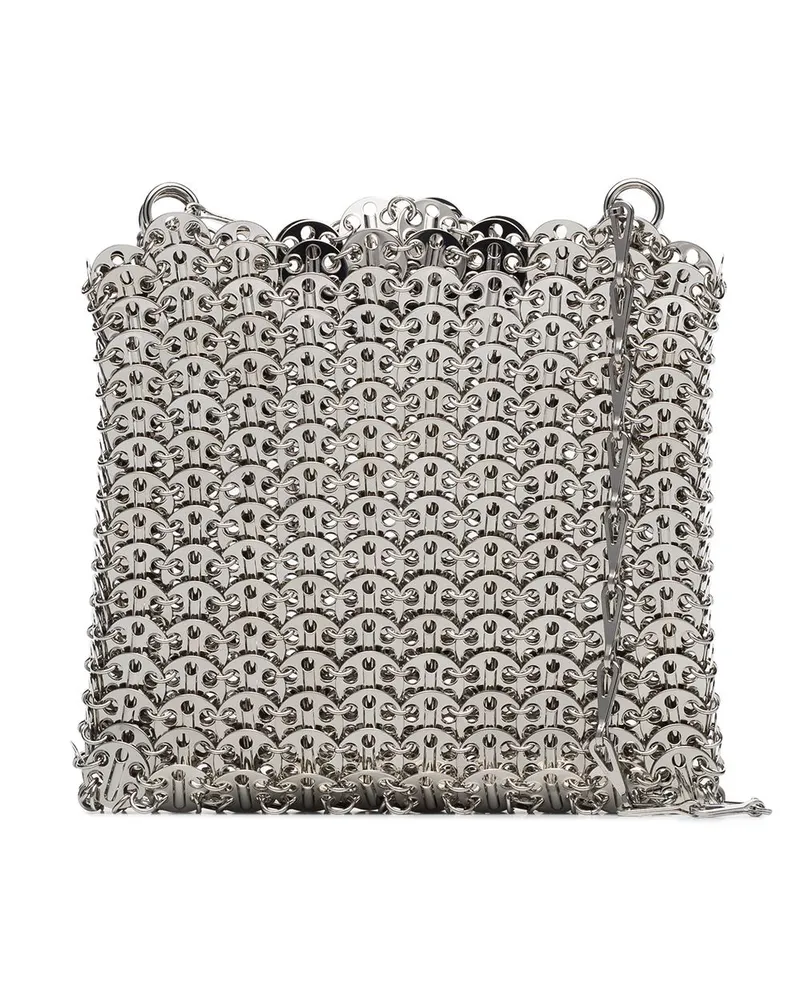 Paco Rabanne Schultertasche mit Kettenriemen - Silber Silber