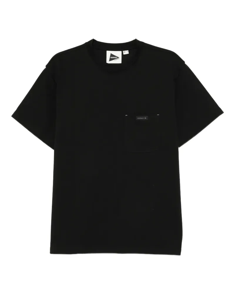 and wander x Gramicci logo-print T-shirt - Schwarz Schwarz