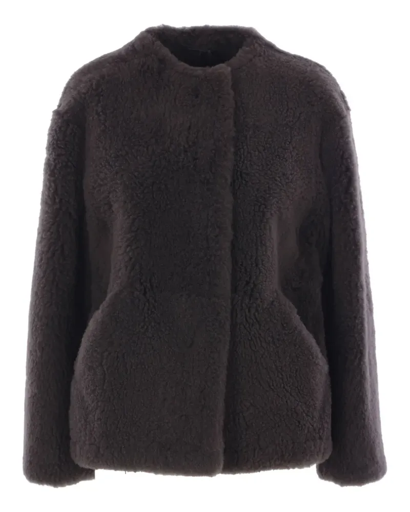 Max Mara Shearling-Mantel - Braun Braun