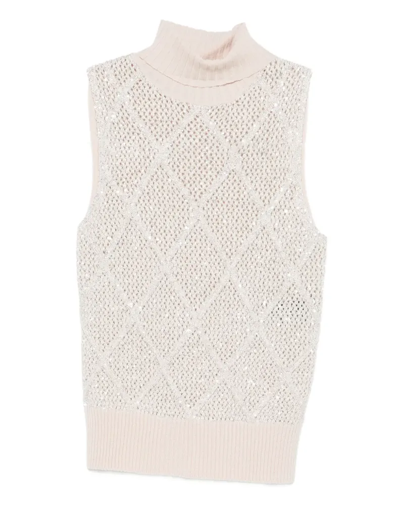 D.EXTERIOR Pullover mit Pailletten - Nude Nude
