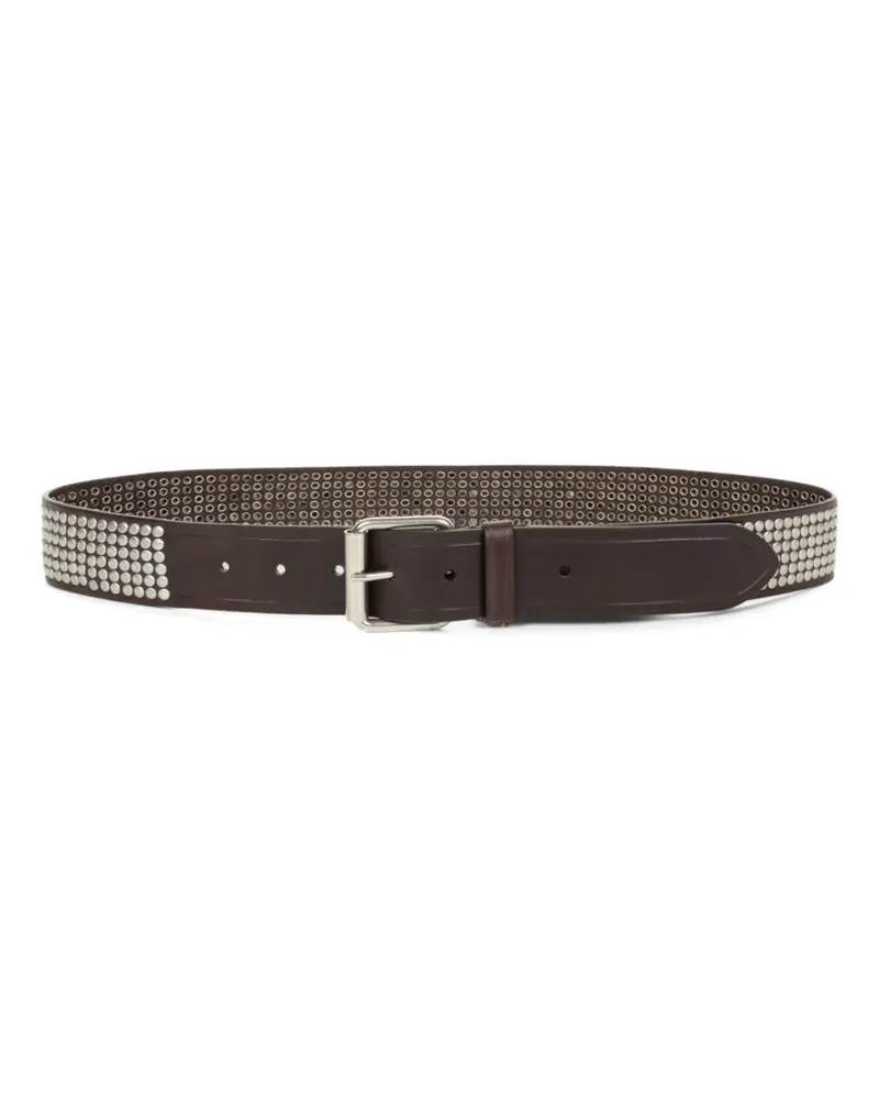 Dries van Noten Gürtel mit Nieten - Braun Braun