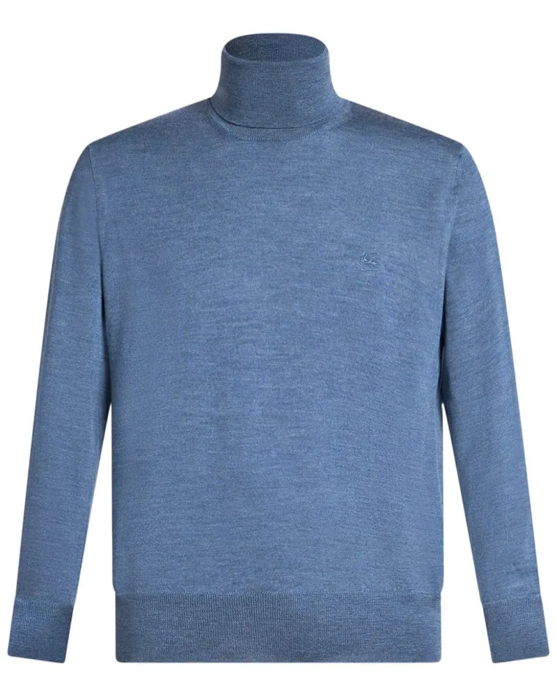 Etro Pullover mit Pegaso-Stickerei Blau