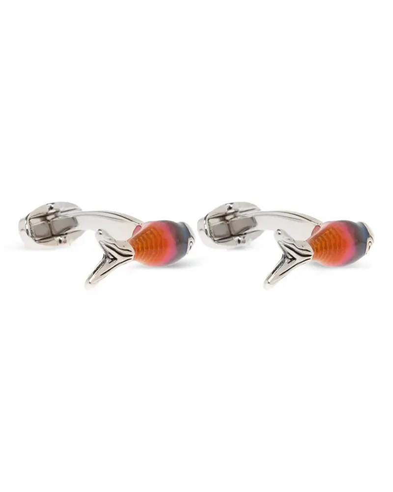 Paul Smith Artist Stripe Fish cufflinks - Silber Silber