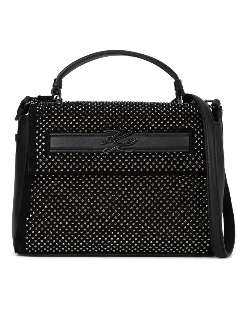 Karl Lagerfeld K/Autograph rhinestone-embellished tote bag - Schwarz Schwarz