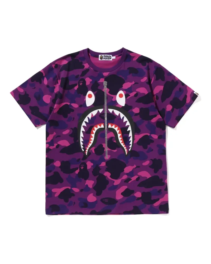 BAPE Shark camouflage-print T-shirt - Violett Violett