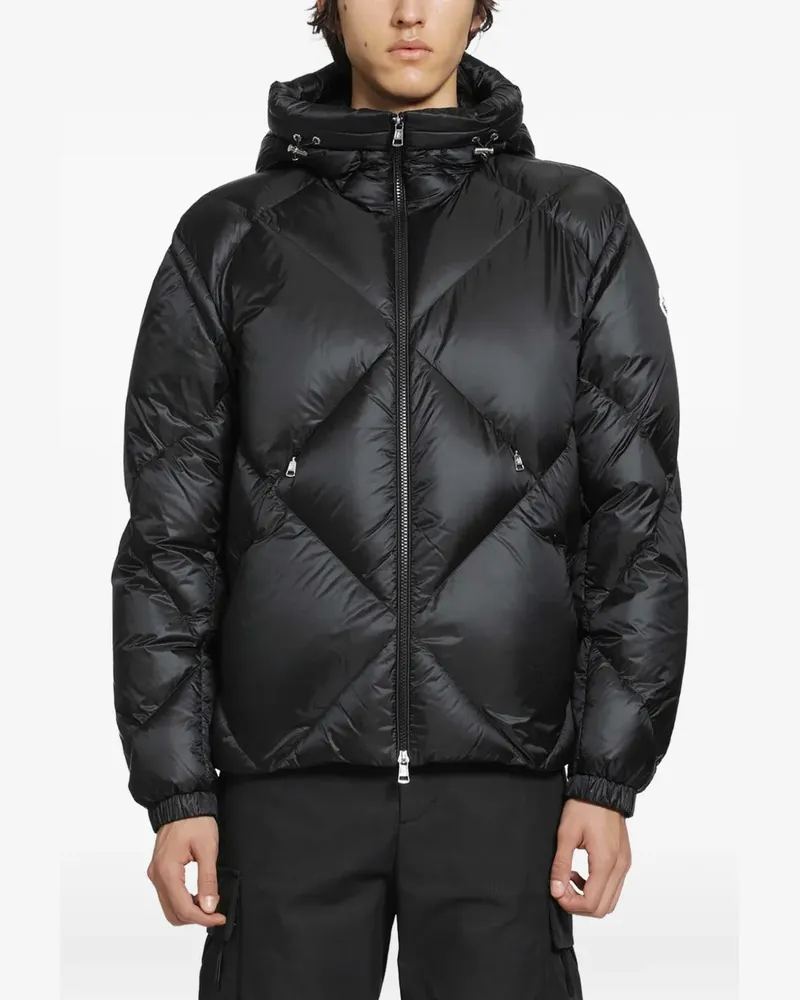 Moncler Valclaire Jacke mit Rautensteppung - Schwarz Schwarz