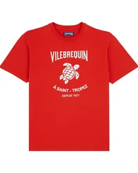 Vilebrequin T-Shirt mit Logo-Print Rot