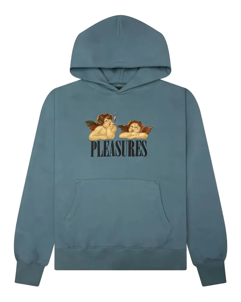 PLEASURES Bestickter Dynamic Hoodie - Blau Blau