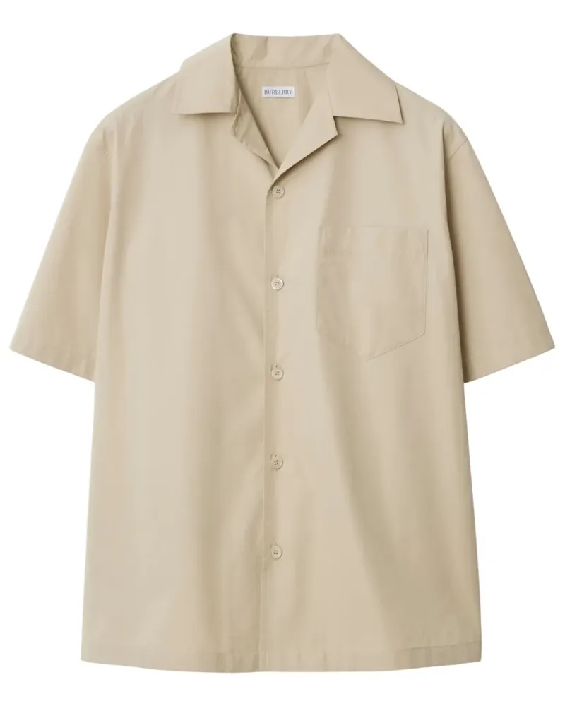 Burberry Hemd mit Logo-Stickerei - Nude Nude