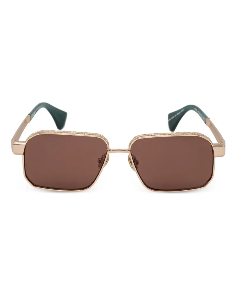 Vivienne Westwood Sonnenbrille mit geometrischem Gestell - Gold Gold