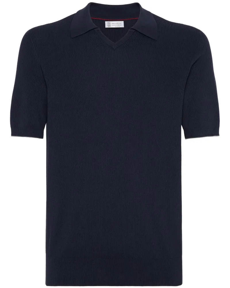 Brunello Cucinelli Gerippter Pullover - Blau Blau