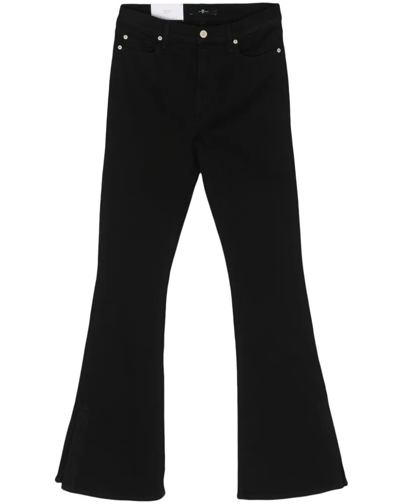 7 for all mankind Ali Schlagjeans mit hohem Bund - Schwarz Schwarz