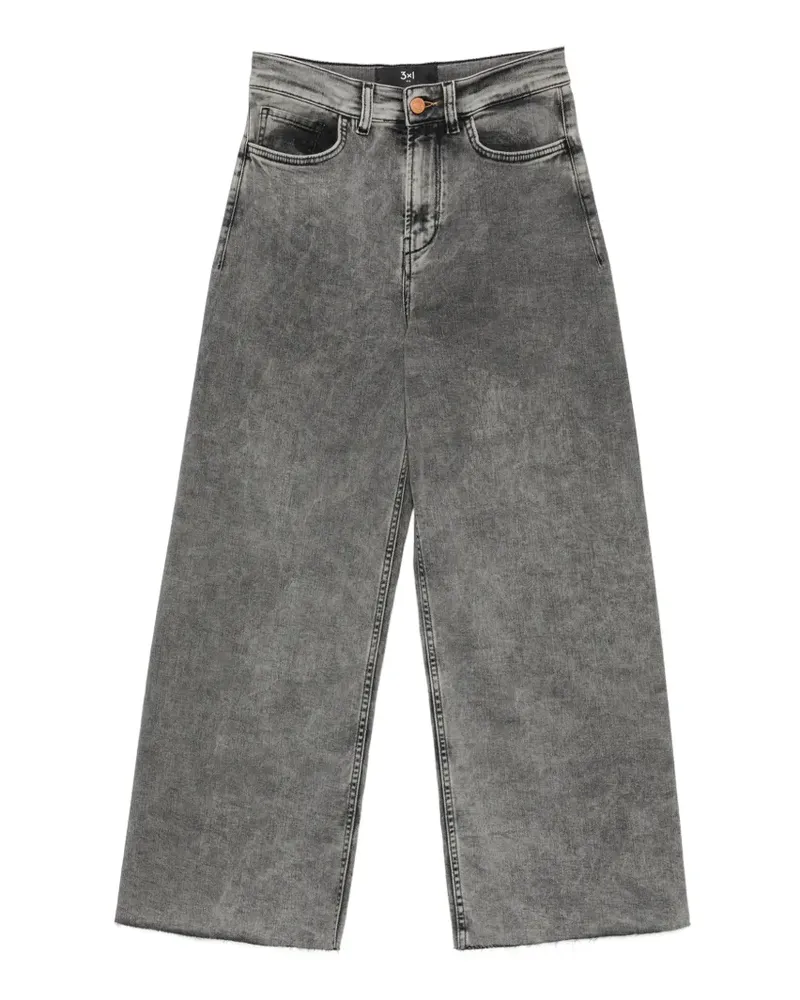 3x1 Ausgeblichene Jeans mit offenem Saum - Grau Grau