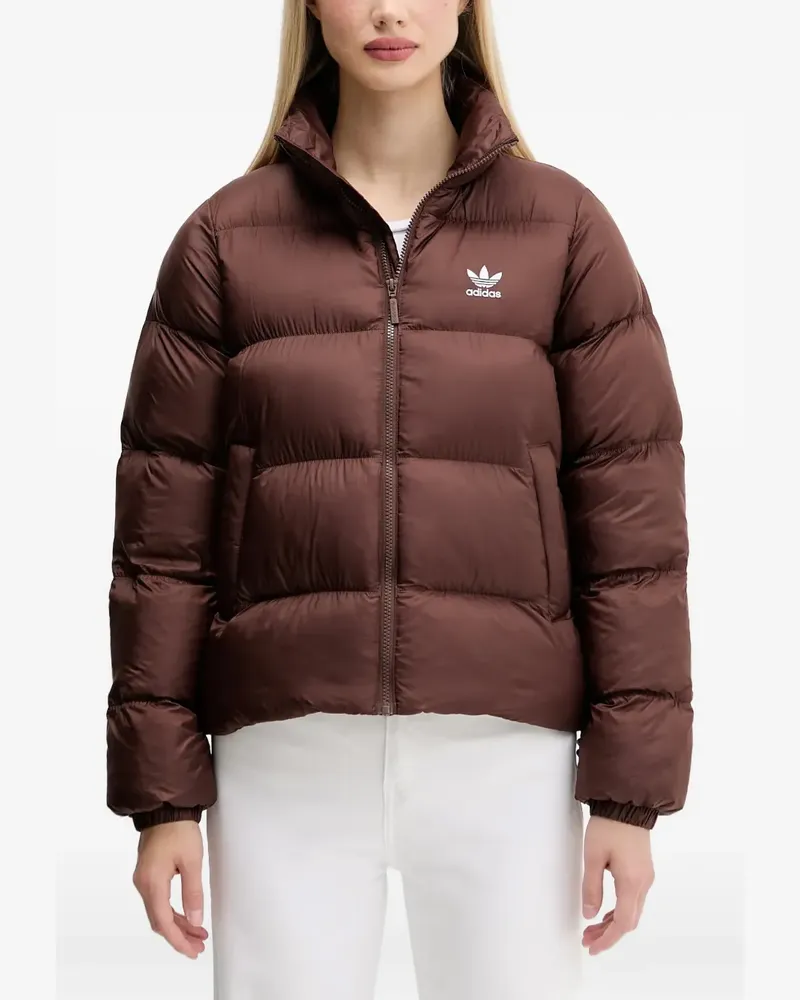 adidas Gefütterte Jacke mit Reißverschluss - Braun Braun