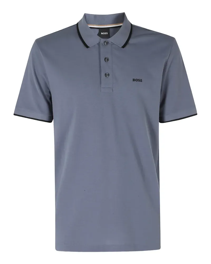 HUGO BOSS Parlay 190 logo-print polo shirt - Blau Blau