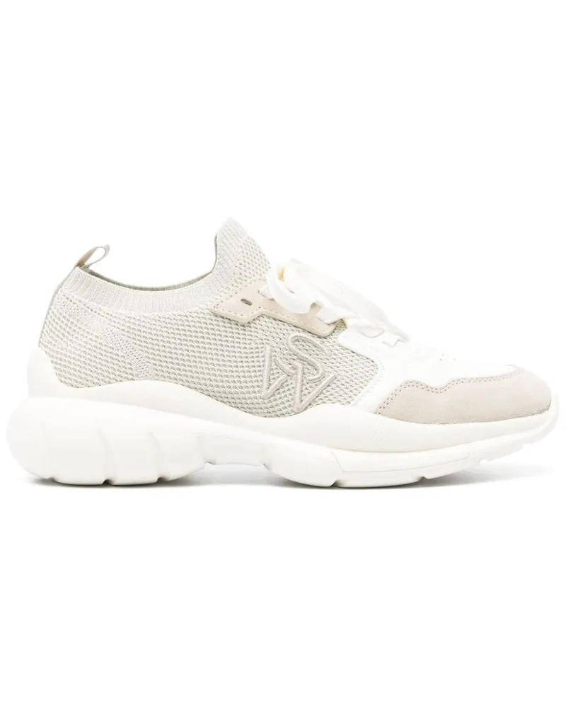 Stuart Weitzman Sneakers mit Mesh-Einsatz - Nude Nude