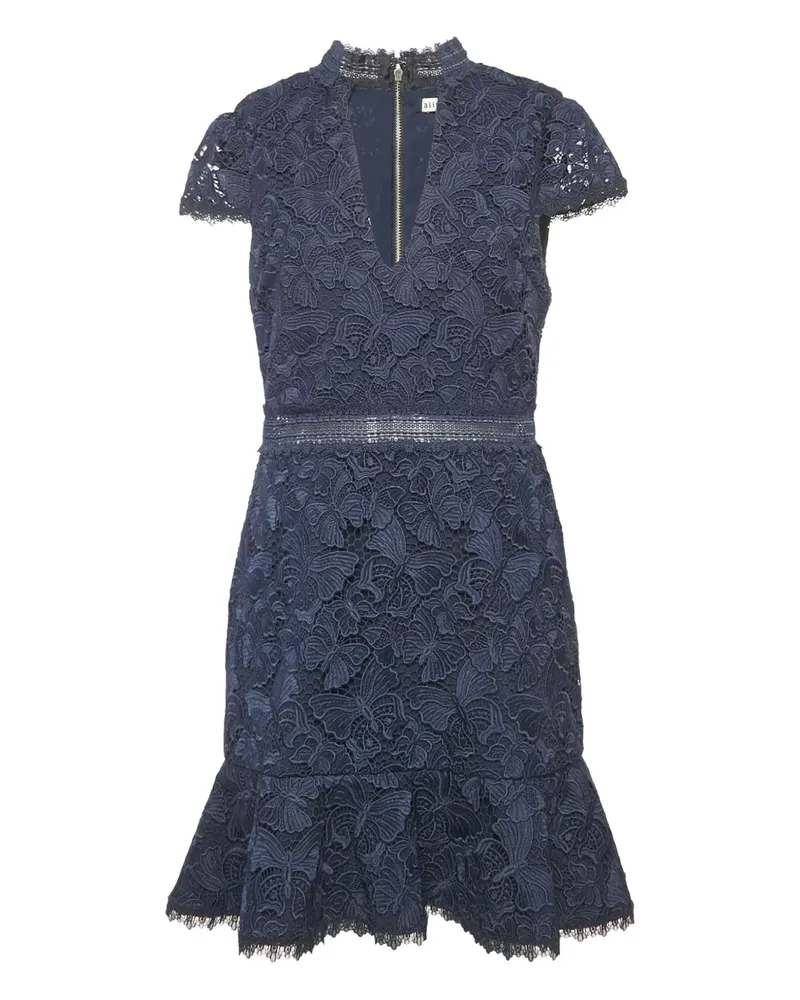 Alice + Olivia Minikleid aus Spitze - Blau Blau