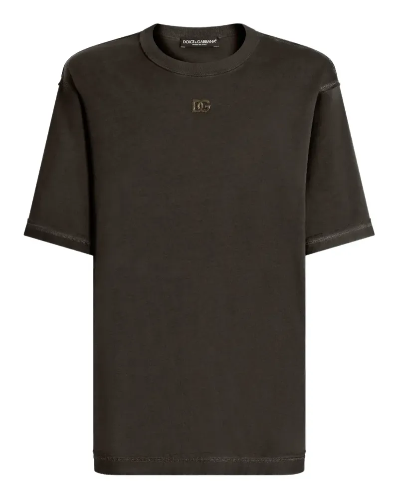Dolce & Gabbana T-Shirt mit Logo - Braun Braun