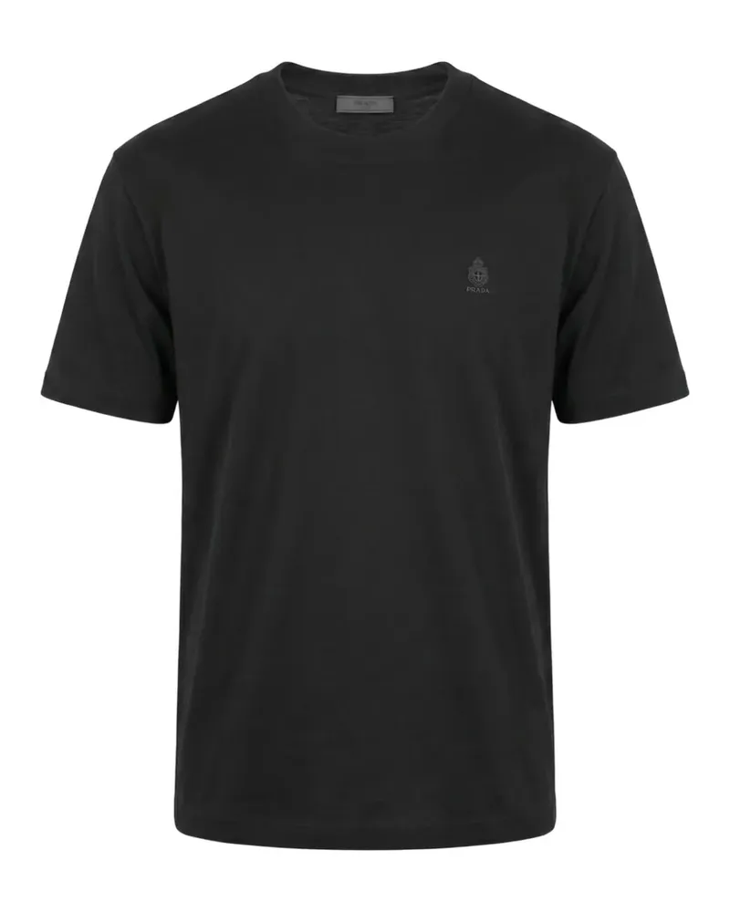 Prada logo-print cotton T-shirt - Schwarz Schwarz