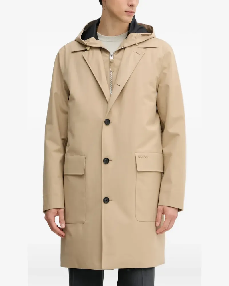 Mackage Mathias hooded buttoned coat - Nude Nude