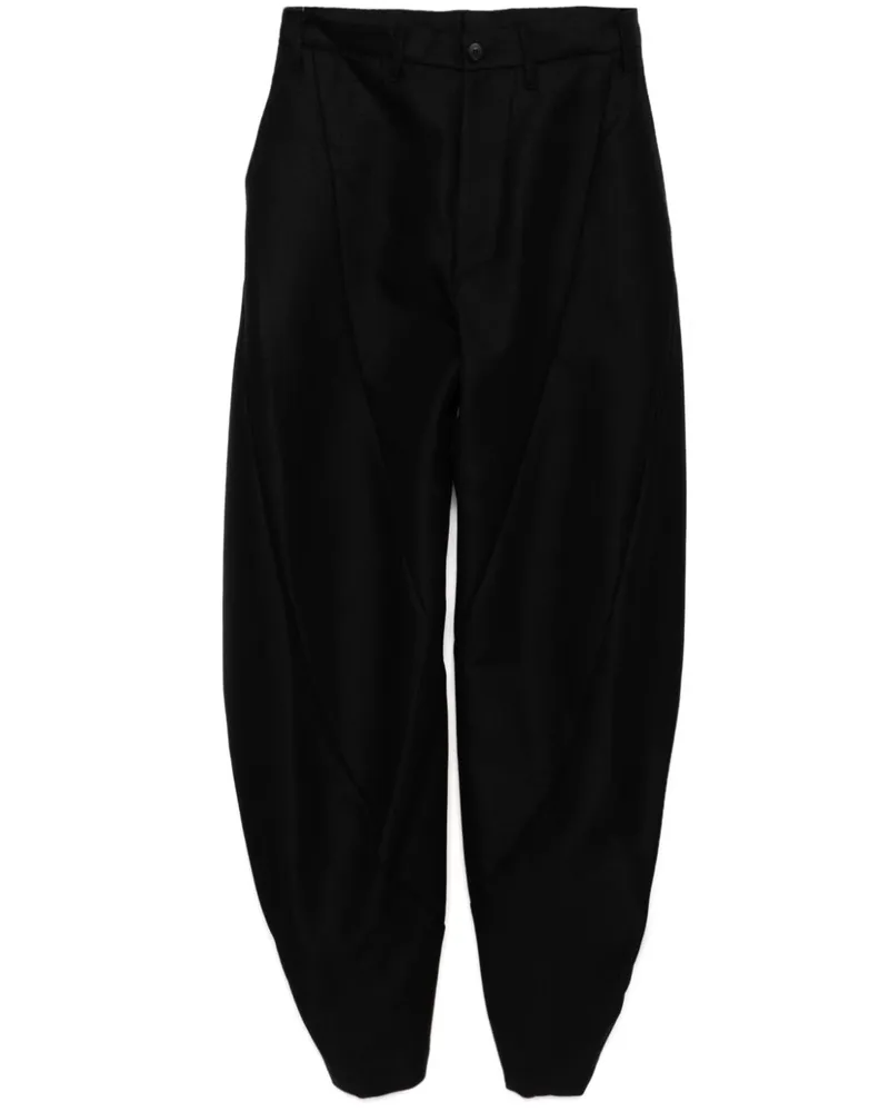 Julius Hose mit Kontrasteinsätzen - Schwarz Schwarz