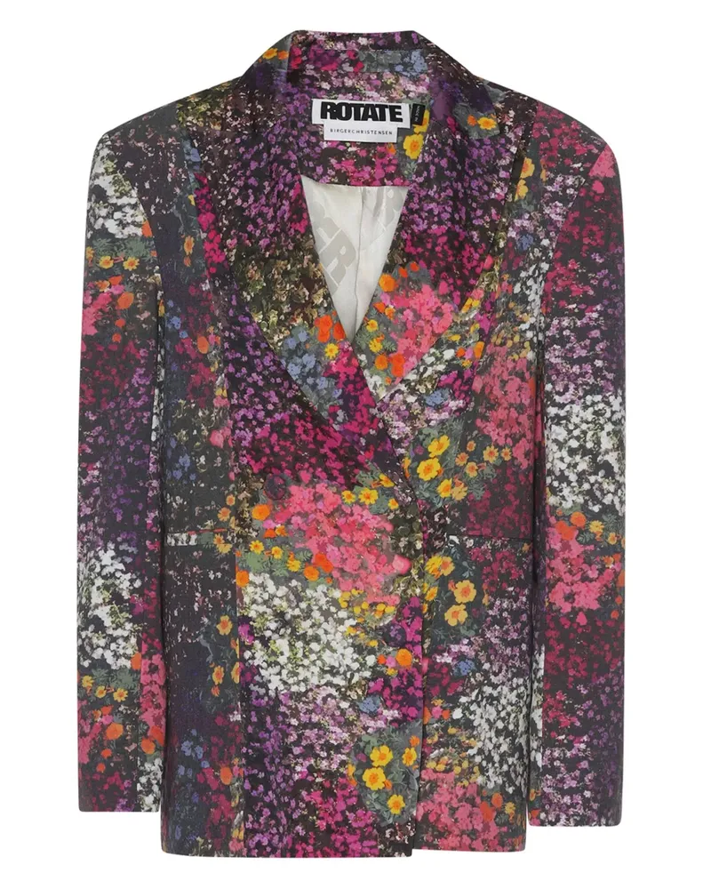 ROTATE Birger Christensen Blazer mit Blumen-Print - Violett Violett