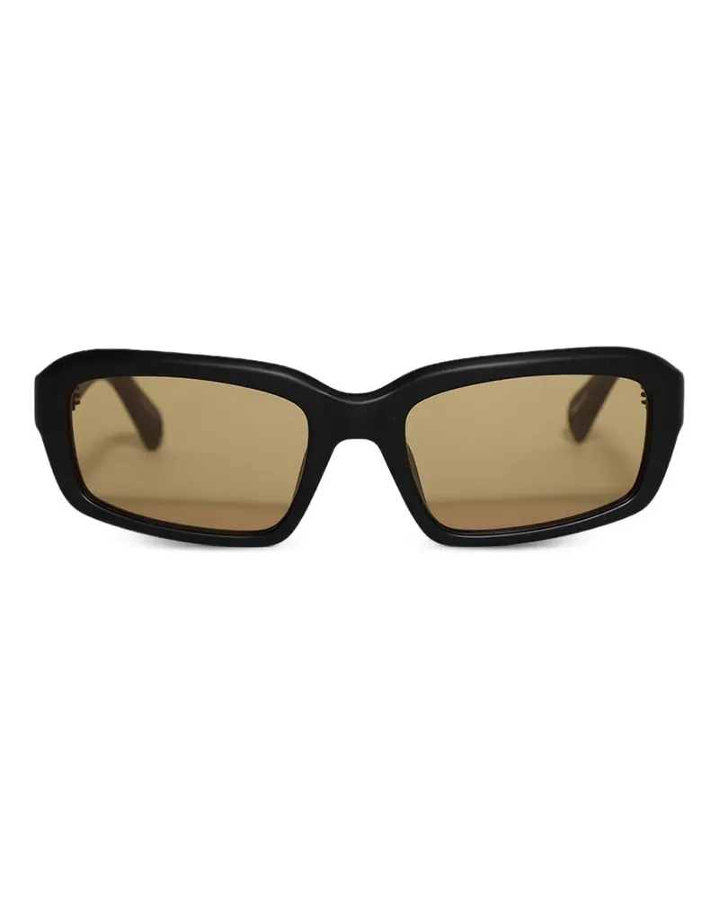 Linda Farrow x Jacquemus Sonnenbrille mit eckigem Gestell - Schwarz Schwarz