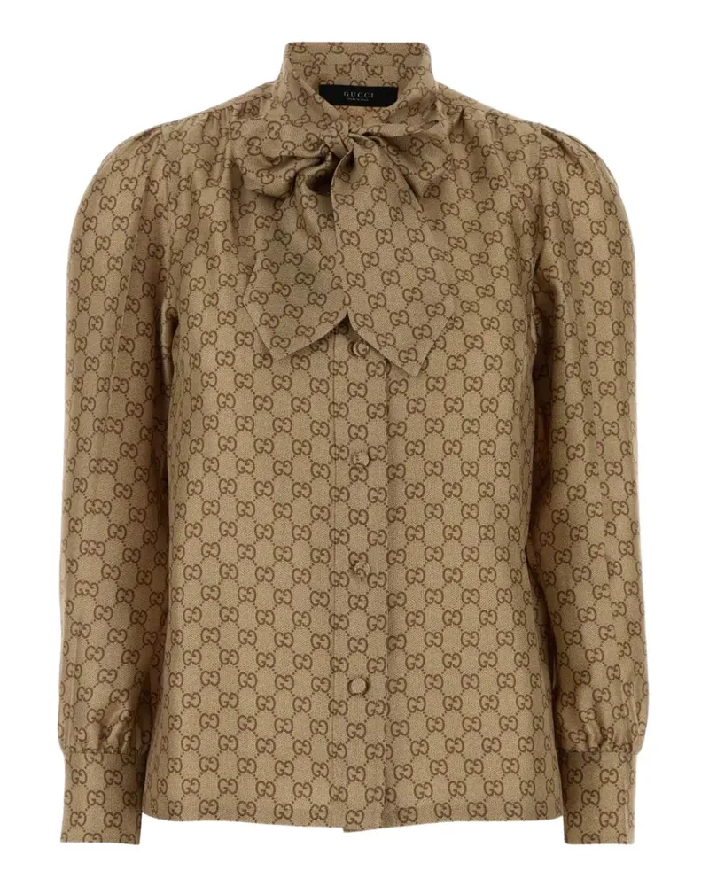 Gucci Hemd mit GG-Muster - Nude Nude