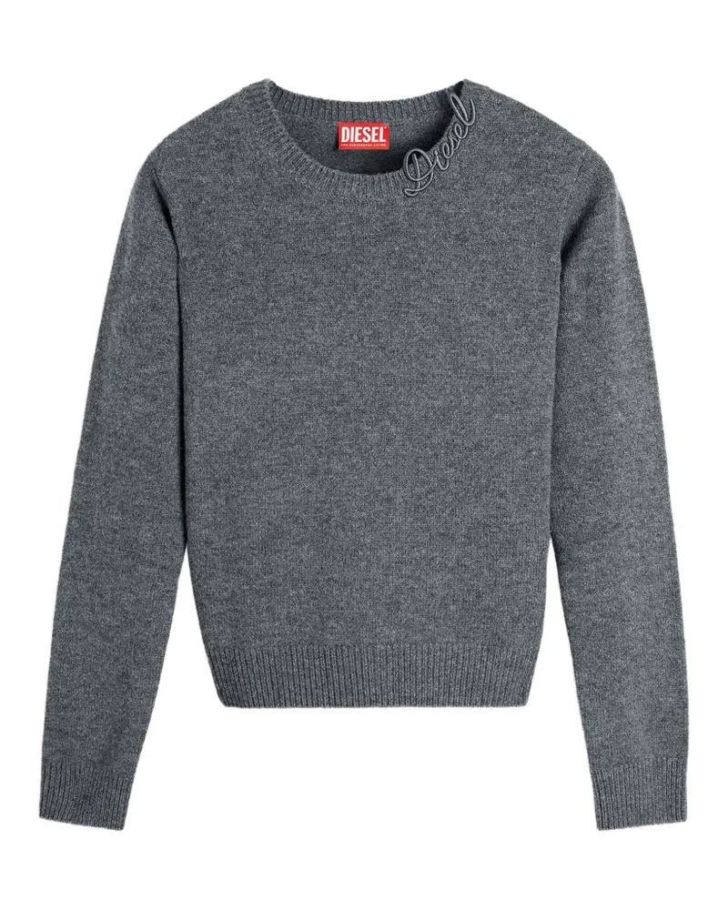 Diesel Pullover mit Logo-Stickerei - Grau Grau