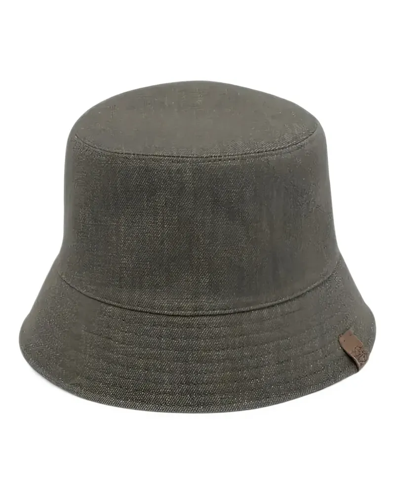 Brunello Cucinelli Fischerhut mit Logo-Patch - Grün Grün