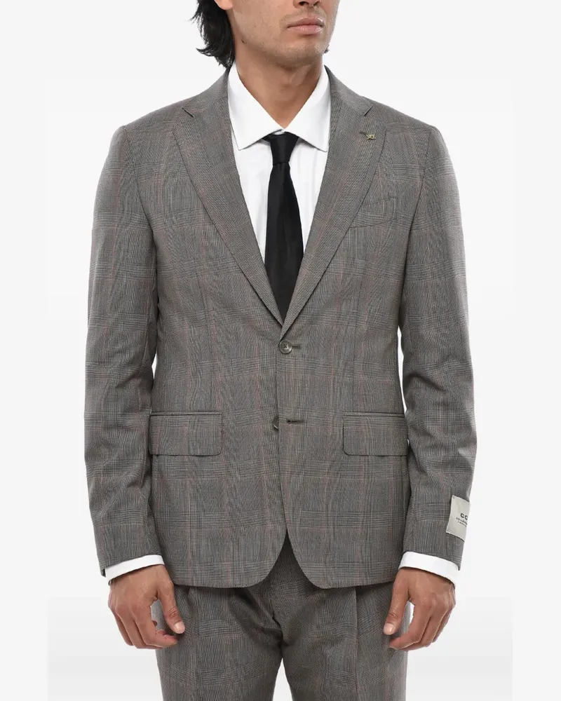 Corneliani checked wool suit - Grau Grau
