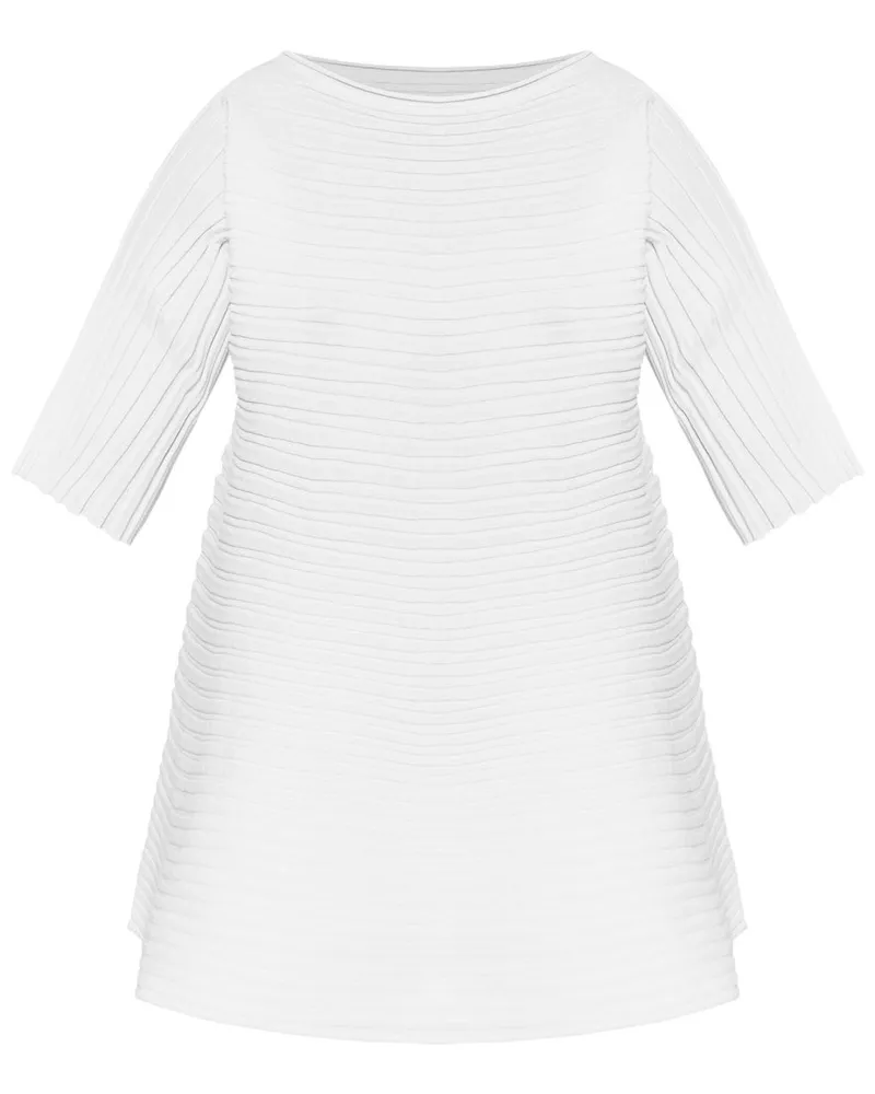 Issey Miyake Plissiertes Top - Weiß Weiß