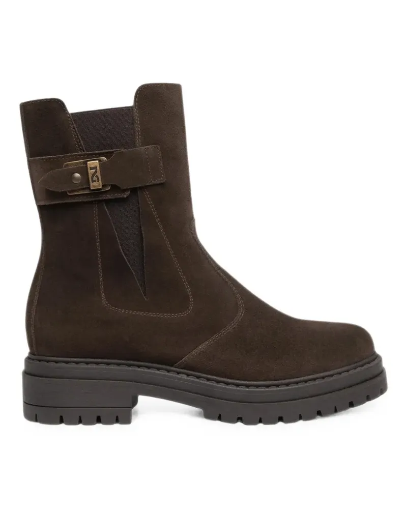Nero Gardini buckle-detail suede boots - Braun Braun