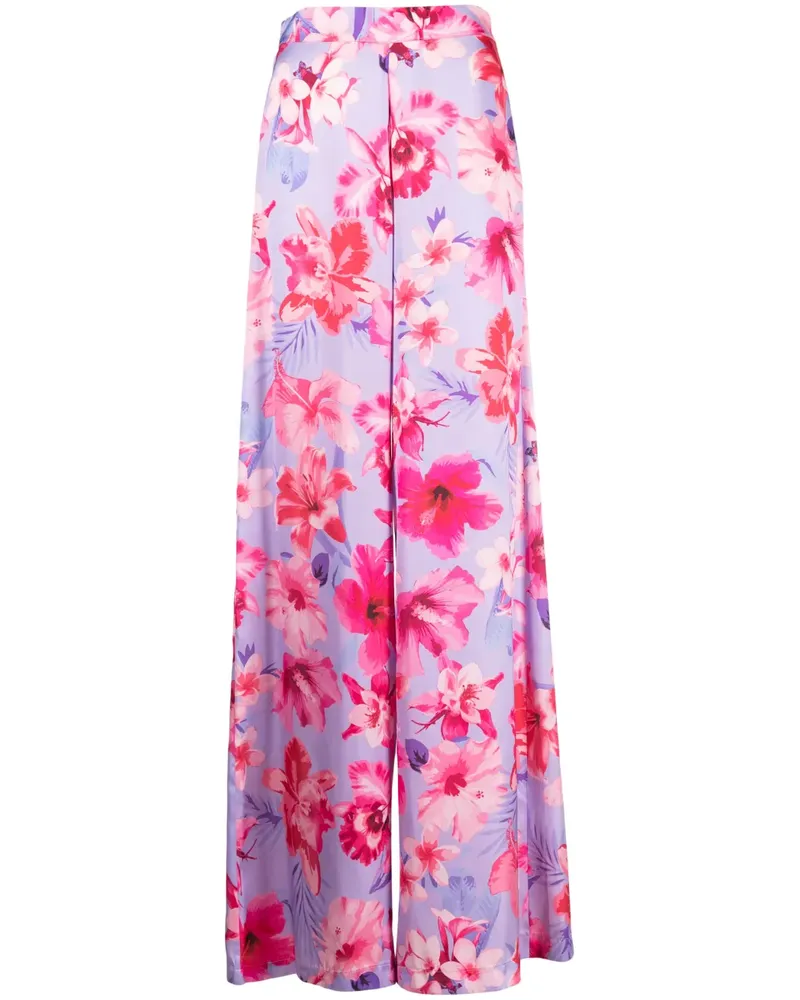 Pinko Palazzohose mit Print - Violett Violett