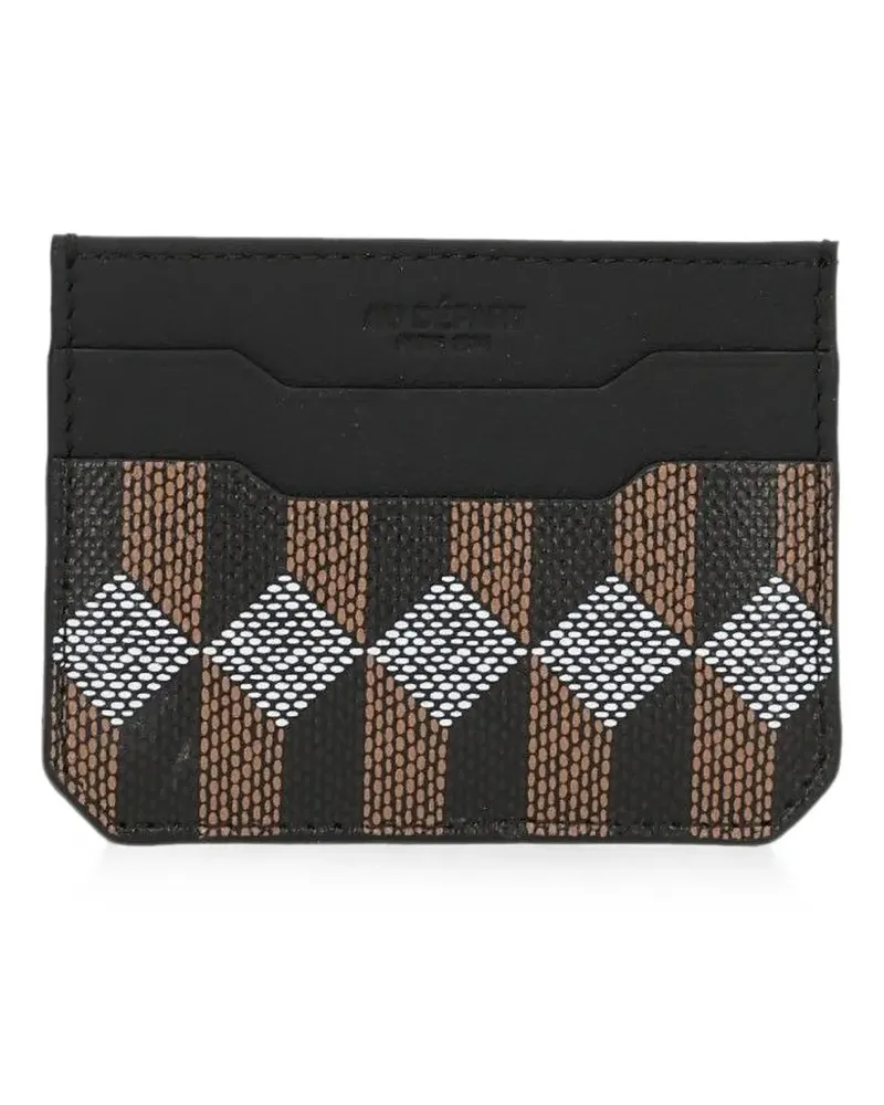 AU DÉPART monogram-print card holder - Schwarz Schwarz