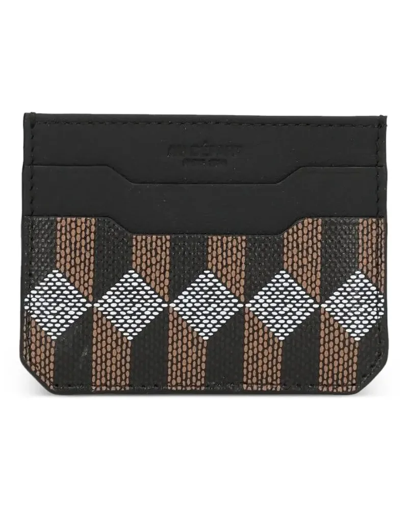 AU DÉPART Kartenetui mit Monogramm-Print - Schwarz Schwarz