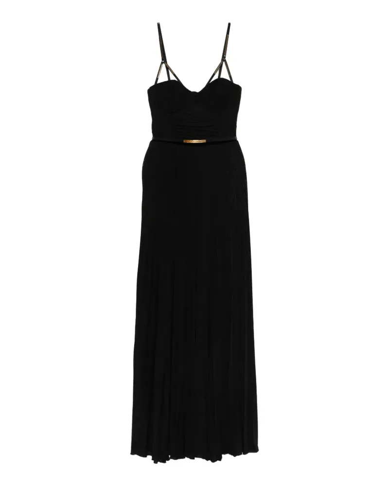 Elisabetta Franchi bustier belted maxi dress - Schwarz Schwarz