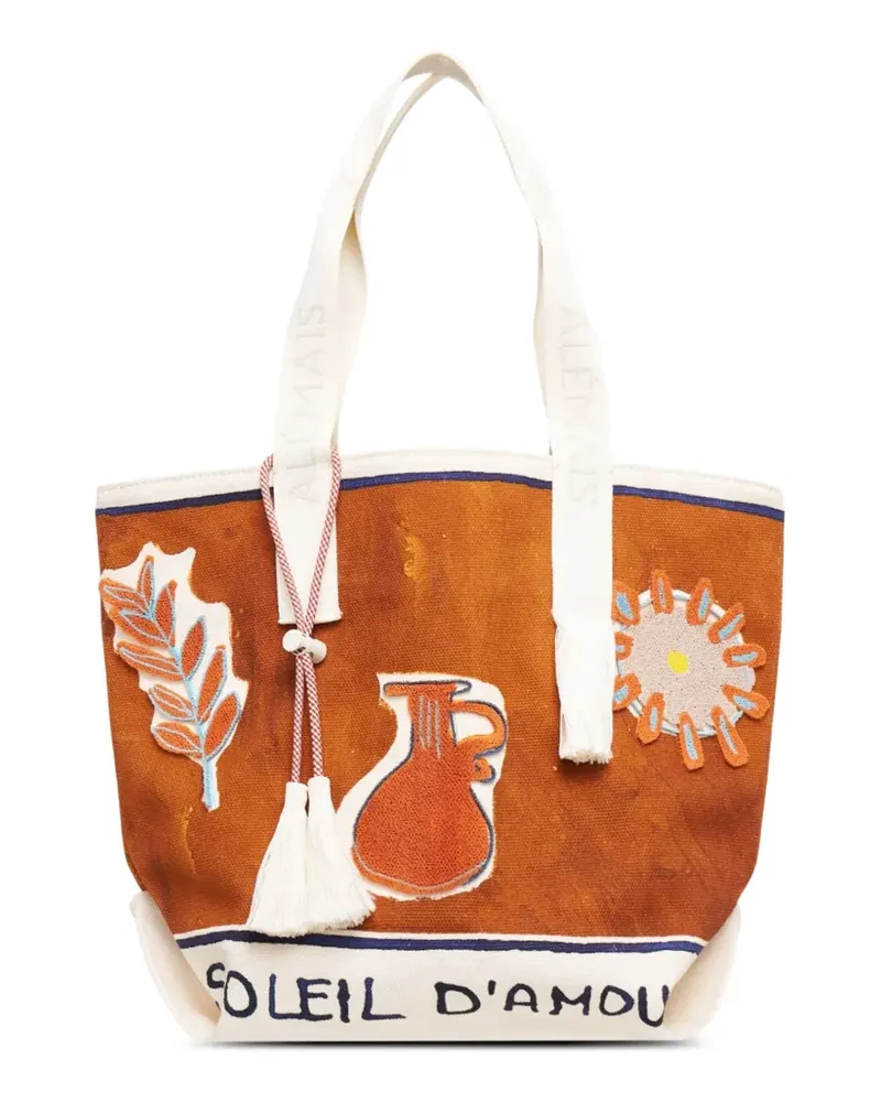 ALEMAIS Soleil D'Amour Tote Bag mit Patch - Braun Braun
