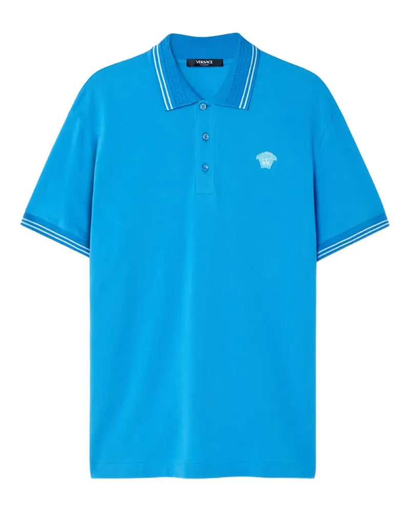Versace Poloshirt mit Medusa - Blau Blau