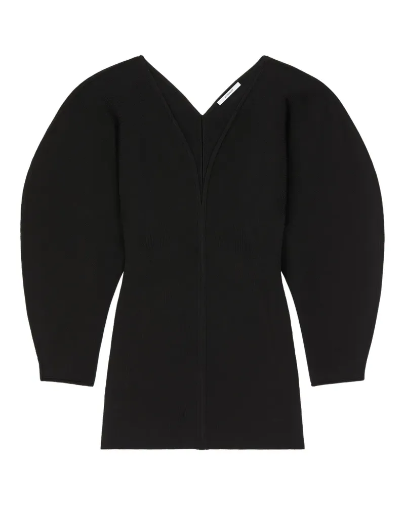 Givenchy Cocoon Minikleid aus Engineered Strick - Schwarz Schwarz