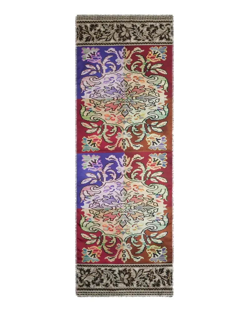 Pierre-Louis Mascia geometric-pattern scarf - Rot Rot
