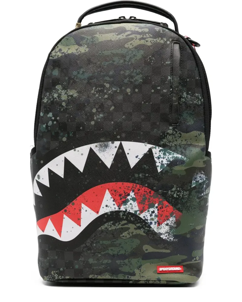 Sprayground Camo Splash Rucksack - Schwarz Schwarz