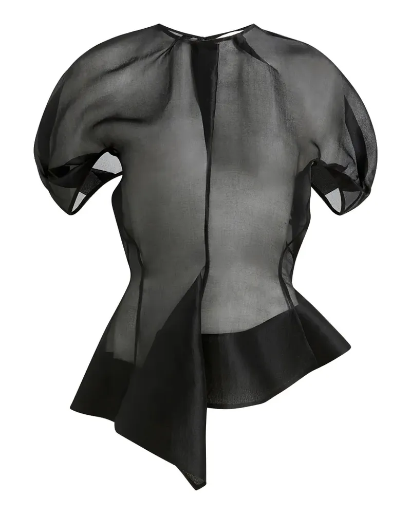 KHAITE Asymmetrisches Top mit Drapierung - Schwarz Schwarz