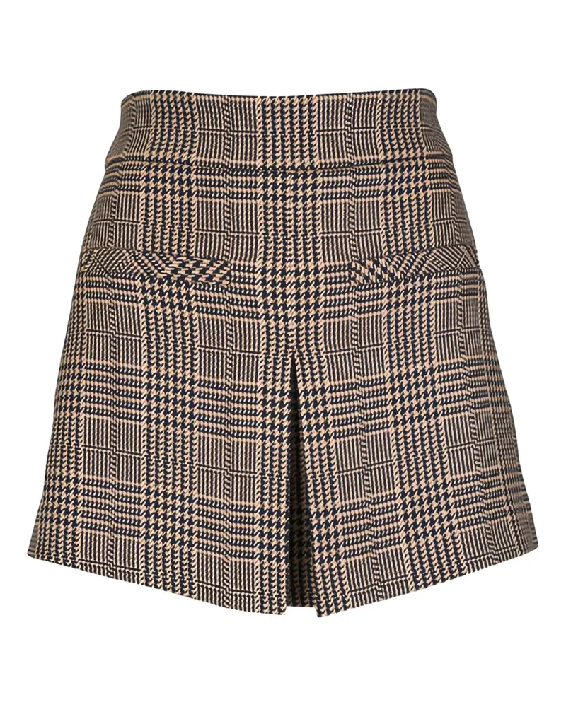 Veronica Beard Minirock mit Hahnentrittmuster - Nude Nude