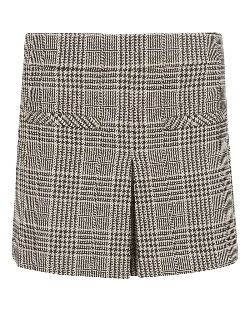 Veronica Beard houndstooth-pattern mini skirt - Nude Nude
