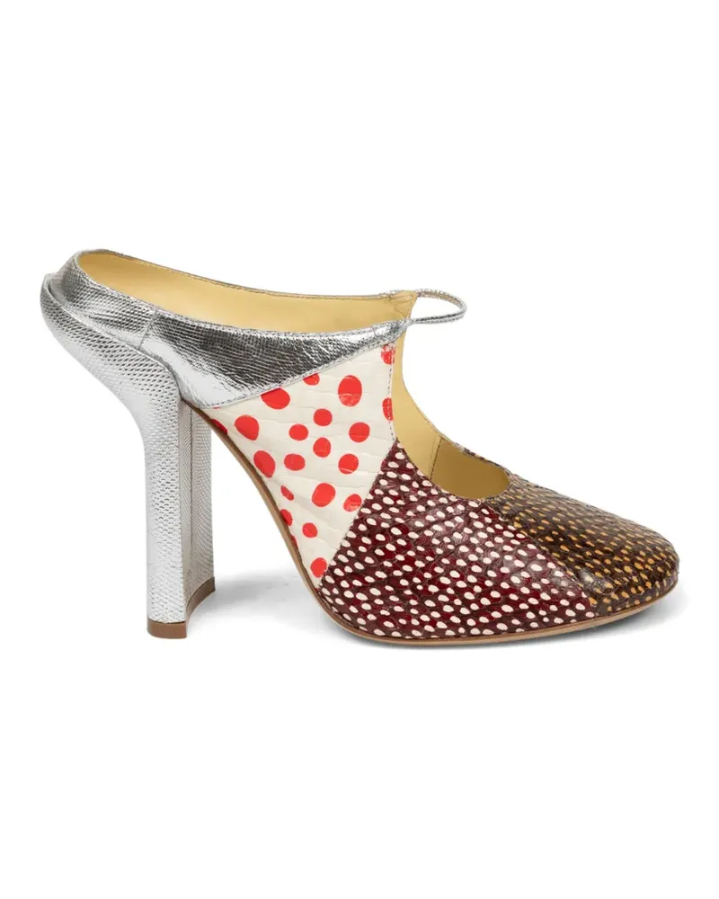 Dries van Noten Mules im Patchwork-Look - Silber Silber