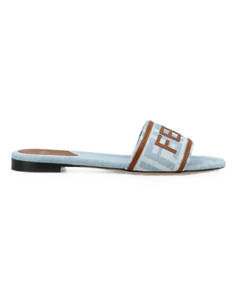 Fendi Sunshine logo-patch FF-motif sandals - Blau Blau