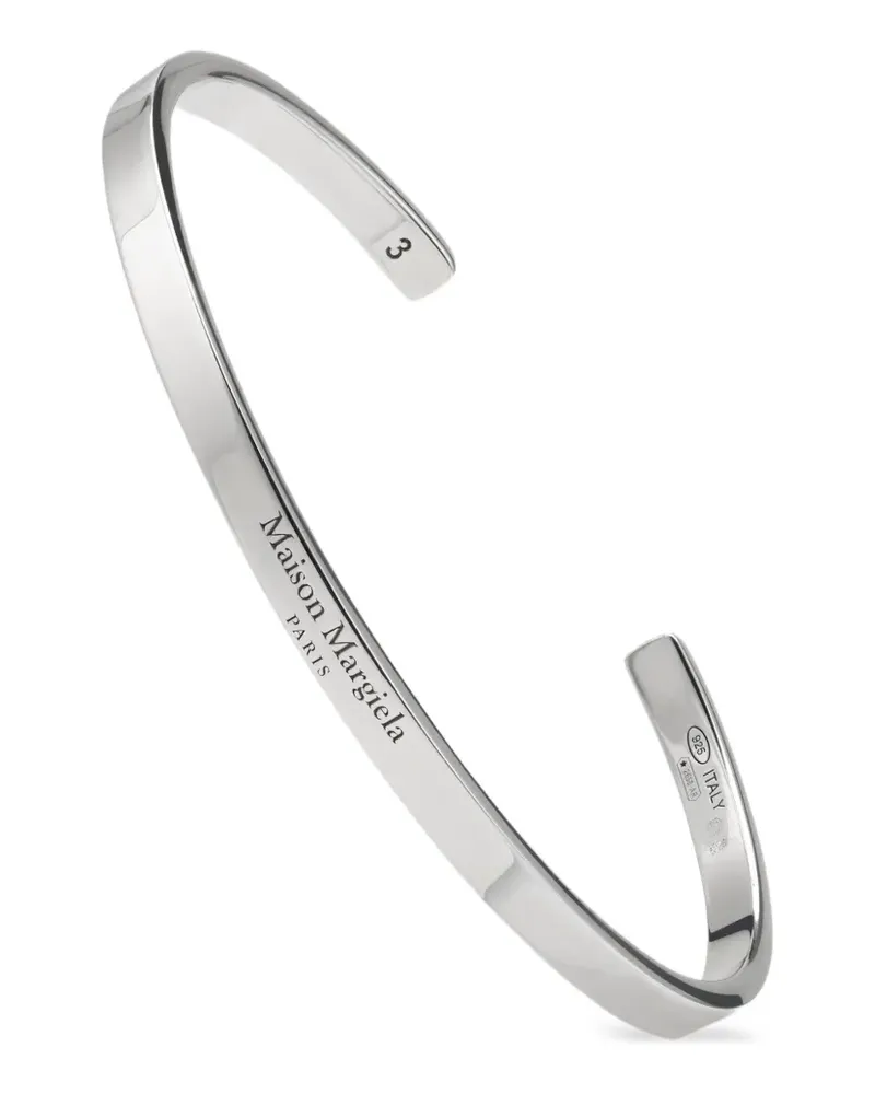 Maison Margiela logo reference cuff bracelet - Silber Silber