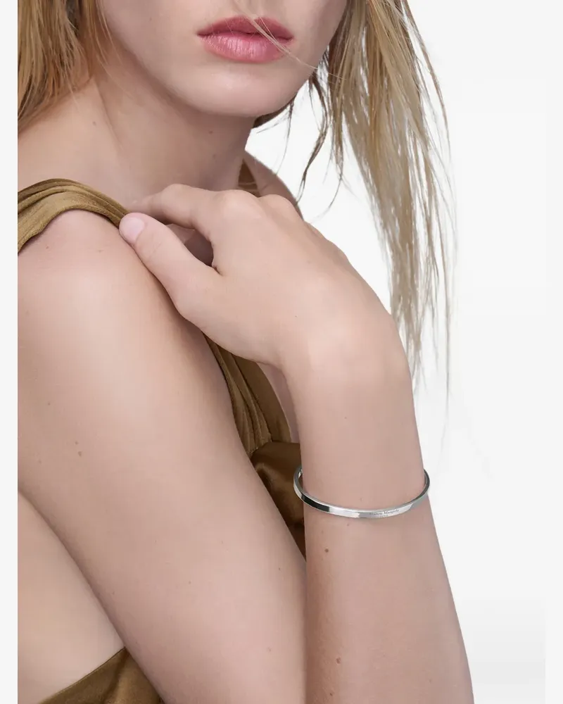 Maison Margiela logo reference cuff bracelet - Silber Silber