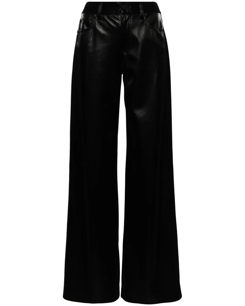 Alice + Olivia Trish Hose aus Faux-Leder - Schwarz Schwarz